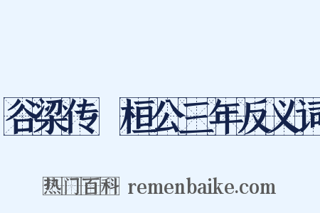 谷梁传·桓公三年反义词是什么意思的图片